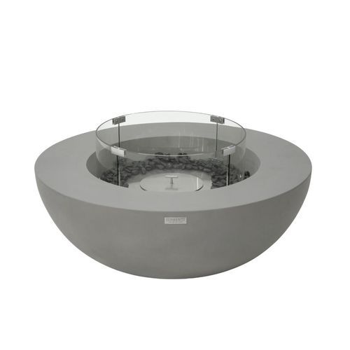 Garten-Feuerstelle / Bioethanol - LUNAR BOWL - ELEMENTI - Edelstahl / Faserbeton / Keramikfaser