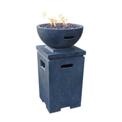 Garten-Feuerstelle / Gas - MODENO - EXETER - ELEMENTI - Verbundwerkstoff / Beton / Zement