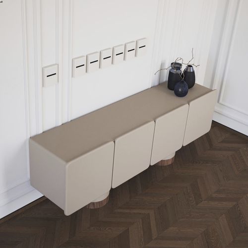 Modernes Sideboard - VENUS - ULTRAMOBILI - Nussbaum / mattlackiertes Holz / hochglanzlackiertes Holz