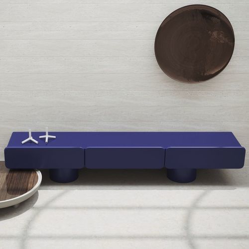 Modernes Sideboard - MARTE3 - ULTRAMOBILI - mattlackiertes Holz / mit Regal / doppelt