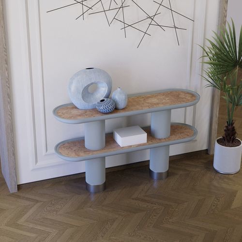 Niedriges Regal - MINA 2 - ULTRAMOBILI - modern / mattlackiertes Holz / Kastanienholz