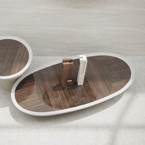 Moderner Couchtisch - ERACLE  - ULTRAMOBILI - Holz / Keramik / Marmor