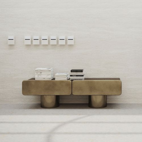 Modernes Sideboard - MARTE2 - ULTRAMOBILI - mattlackiertes Holz / mit Schubladen / doppelt