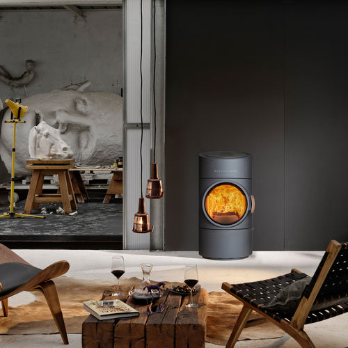 Holz-Kaminofen - Clou Compact - AUSTROFLAMM - 5 kW...10 kW / freistehend / modern