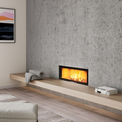 Geschlossene Feuerstelle / Holz - 120X45S 2.0 - AUSTROFLAMM - mit 1 Sichtseite / Metall / Glas