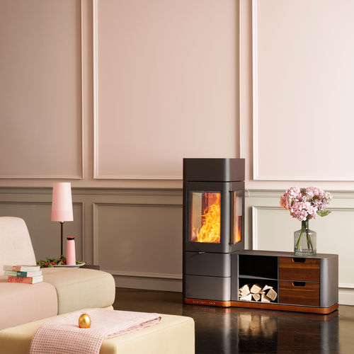 Holz-Kaminofen - Ivy - AUSTROFLAMM - 0 - 5 kW / freistehend / mit 3 Sichtseiten