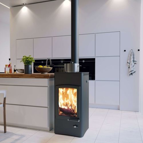 Holz-Kaminofen - Lucy Cook - AUSTROFLAMM - 6 kW / freistehend / modern