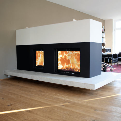 Holz-Kamineinsatz - 45X57 K 2.0 - AUSTROFLAMM - Stahl / modern