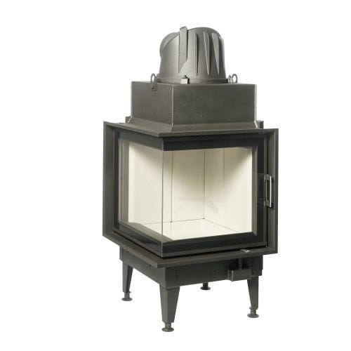 Geschlossene Feuerstelle / Holz - 55x55x51 K 2.0 - AUSTROFLAMM - Ecken / Metall / Glas