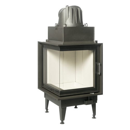 Eckkamineinsatz - 55X55X57 K 2.0 - AUSTROFLAMM - Holz / Stahl / modern