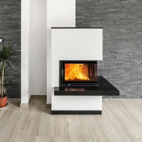 Geschlossene Feuerstelle / Holz - 63x40x42 K 2.0 - AUSTROFLAMM - Ecken / Metall