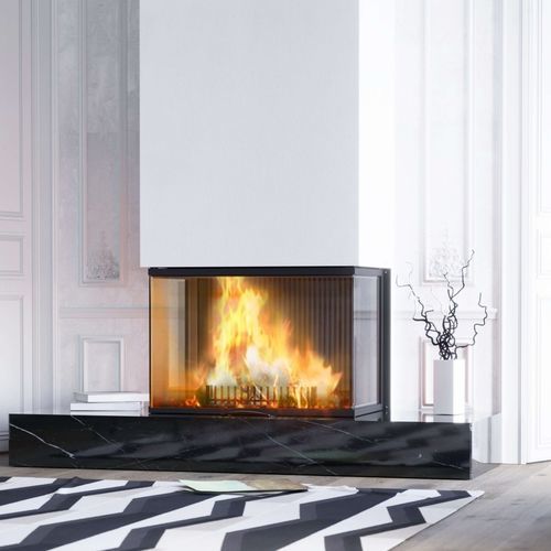 Kamineinsatz mit 3 Sichtseiten - Vuur Drie 80 - AUSTROFLAMM - Holz / modern