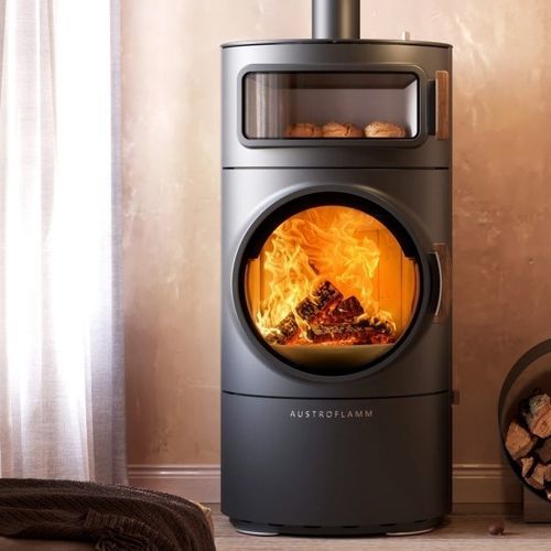 Holz-Kaminofen - Clou Xtra Back - AUSTROFLAMM - 8 kW / freistehend / modern
