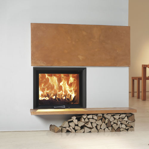Geschlossene Feuerstelle / Holz - 80x64 S 2.0 - AUSTROFLAMM - mit 1 Sichtseite / Metall / Glas