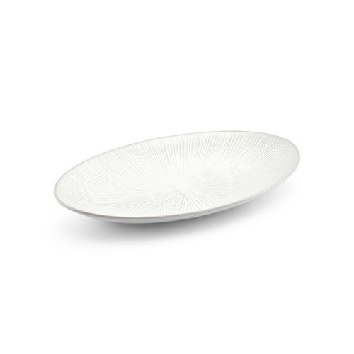 Service-Teller - Halo cloud : 605098 - Fine2Dine - oval / Porzellan / Streifenmuster