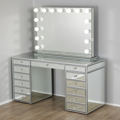 Moderner Schminktisch - HOLLYWOOD - TRUST MOBILIER - mit Hintergrundbeleuchtung / mit beleuchtetem Spiegel / 1 Person