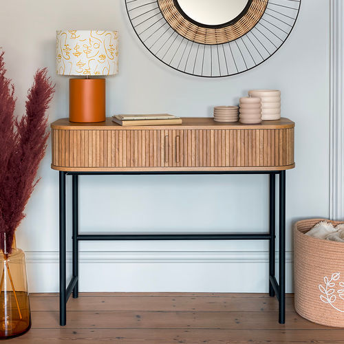Moderner Konsolentisch - COVA - TRUST MOBILIER - MDF / Gestell aus Stahl / rechteckig