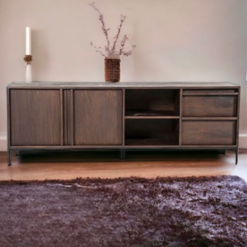 Modernes Fernsehmöbel - JIMMY - TRUST MOBILIER - mit Schubladen / mit integriertem Stauraum / Holz