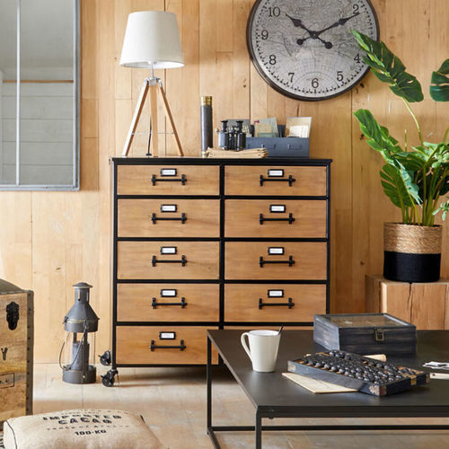 Moderne Kommode - BARALYN - TRUST MOBILIER - Holz / rechteckig / mit Schublade