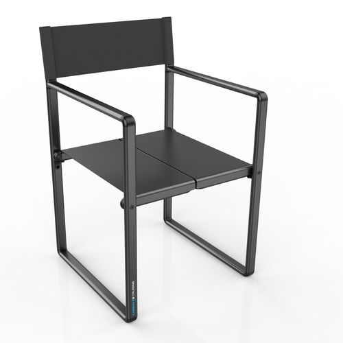 Moderner Stuhl - CAMILA - Carbon Cruising - für den Innenraum / Stoff / anodisiertes Aluminium