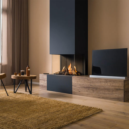 Gaskamin - 63 Panoramic - thermoCet International BV - freistehend / für Wandmontage / mit 3 Sichtseiten