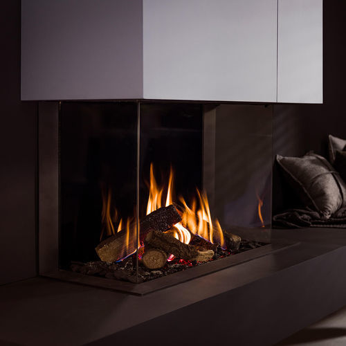 Gaskamin - 83 Panoramic - Trimline Fires - wandmontiert / für Wandmontage / mit 3 Sichtseiten