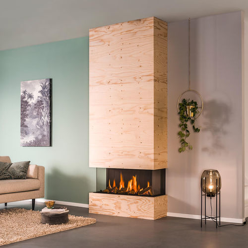 Gaskamin - 100 Panoramic - Trimline Fires - bodenstehend / für Wandmontage / mit 3 Sichtseiten