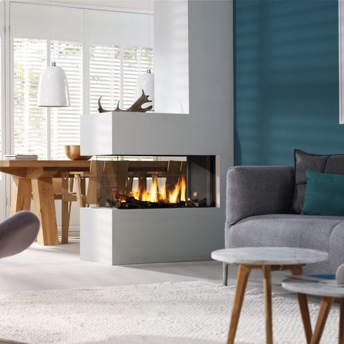 Gaskamin - 85 Room Divider - Trimline Fires - Einbau / für Wandmontage / mit 3 Sichtseiten