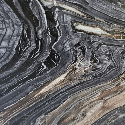 Marmor-Natursteinplatte - BLACK WOOD - MARMOMAR SPAIN - für Wand / für Innenausbau / für Fußboden