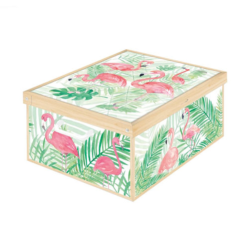 Karton-Aufbewahrungsbox - Flamingos - Lavatelli S.r.l. - mit Deckel / für Schränke