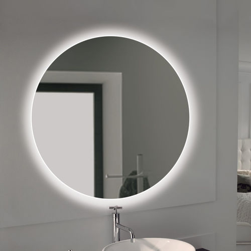 Wandmontierter Spiegel für Badezimmer - 5148220 - Emuca SA - modern / rund / Aluminium
