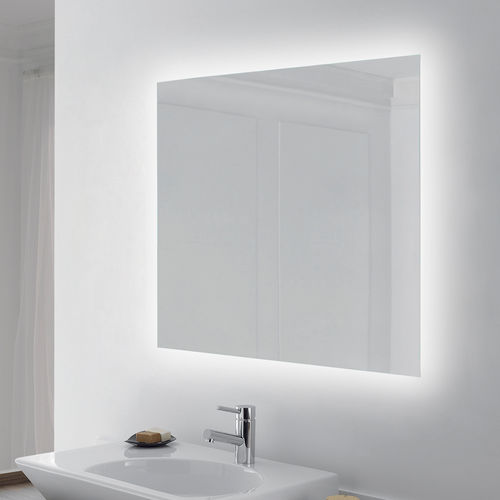 Wandmontierter Spiegel für Badezimmer - 5150720 - Emuca SA - modern / rechteckig / Aluminium