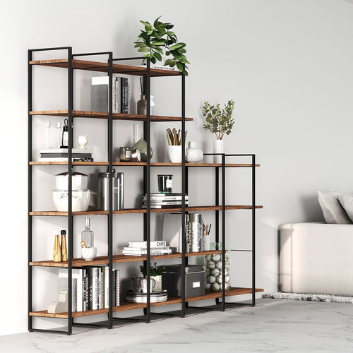 Wandmontiertes Regal - 4450214 - Emuca SA - modern / Eiche / Stahl