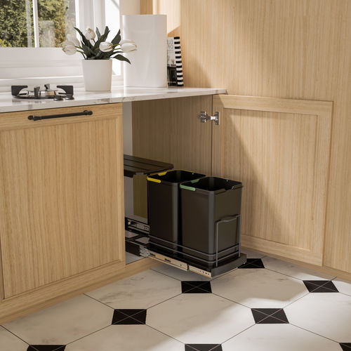 Abfallbehälter für Küche - 8132023 - Emuca SA - System / Unterbau / Stahl