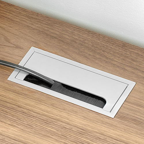 Kunststoff-Kabeldurchführung - 5010062 - Emuca SA - Metall / für Büro