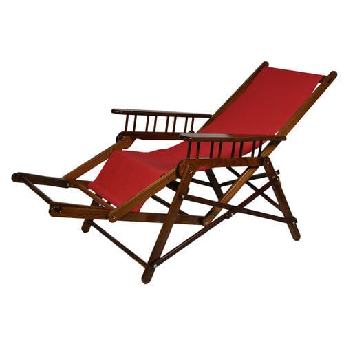 Vintage-Liege - Adirondacktribute - Stoff / Teakholz / Buche