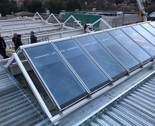 Stationärer Dachverglasung - Groupe Lorillard - mobil / Aluminium / Aluminiumstruktur