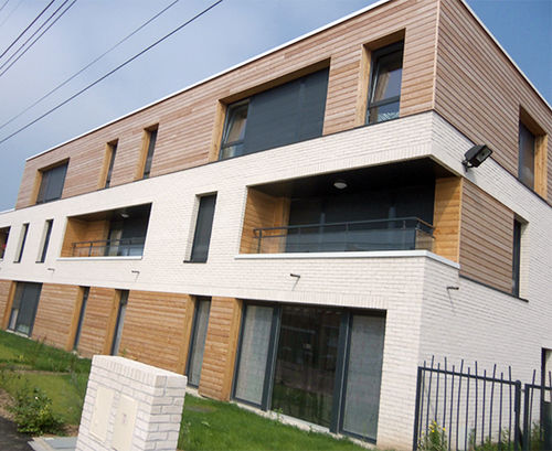 Glasplatten-Balkon - Groupe Lorillard - extrudiertes Aluminium