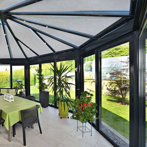 Jalousie für Verandas - VEGA/VEGA COMPACT - REFLEX'SOL - für Glasdach / Segeltuch / für Gewerbegebrauch