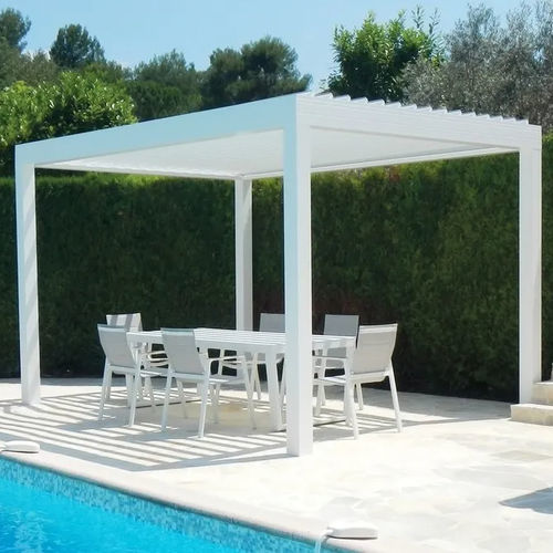 Selbsttragende Pergola - SlimDesign - SI TECH INDUSTRIE - Aluminium / PVC / mit orientierbaren Lamellen