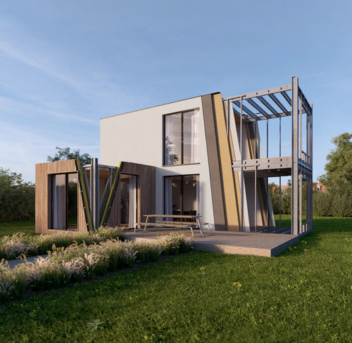 Fertigbau-Gebäude - FlexBuild - voestalpine Sadef nv - Modul / Stahl / Stahlrahmen