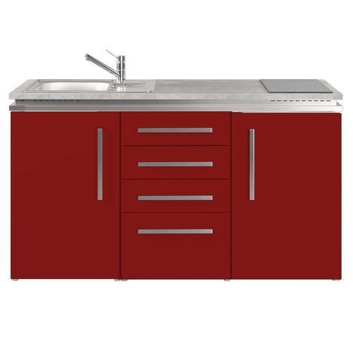 Eiche-Kochnische - MDS4 150 - Stengel Steel Concept GmbH - Schiefer / Beton / Kochplatte