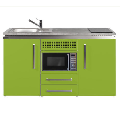 Kleine Kochnische - MDM 150 - Stengel Steel Concept GmbH - Eiche / Schiefer / Beton
