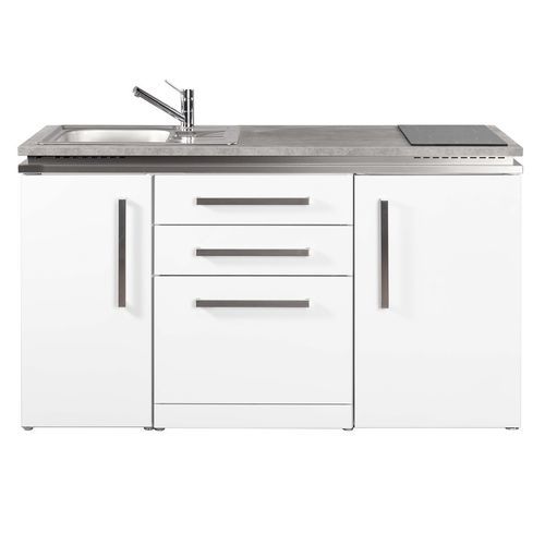 Kleine Kochnische - MDGS 150 - Stengel Steel Concept GmbH - Eiche / Schiefer / Beton