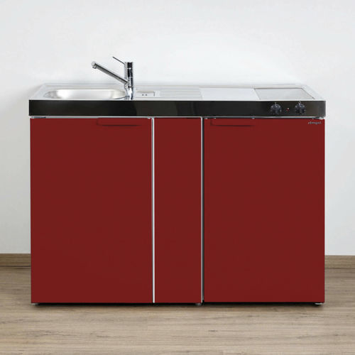 Kleine Kochnische - MK 120 - Stengel Steel Concept GmbH - Metall / Kochplatte / mit Schwingtüren
