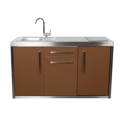 Kleine Kochnische - MO 150 S - Stengel Steel Concept GmbH - Metall / mit Griffen / für Außenbereich