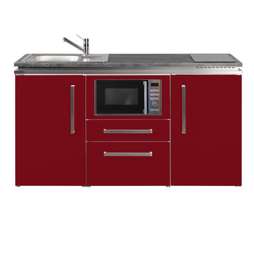 Kleine Kochnische - MDM 160 - Stengel Steel Concept GmbH - Eiche / Schiefer / Edelstahl