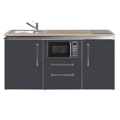 Kleine Kochnische - MDM 170 - Stengel Steel Concept GmbH - Eiche / Schiefer / Edelstahl