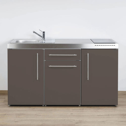 Kleine Kochnische - MP 150 - Stengel Steel Concept GmbH - aus lackiertem Metall / mit Griffen / Induktion