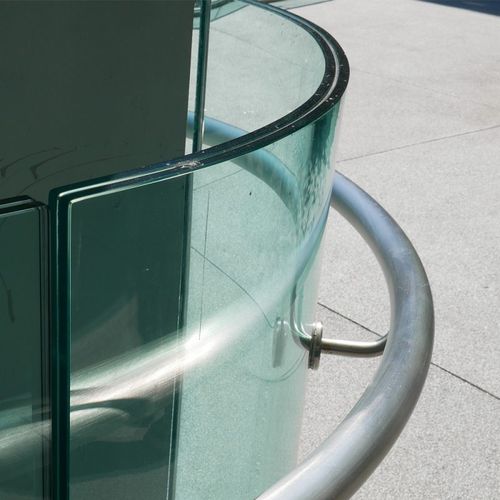 Paneel für Geländer - CURVED - SBALU - KLC - Glas / nach Maß / ESG Glas